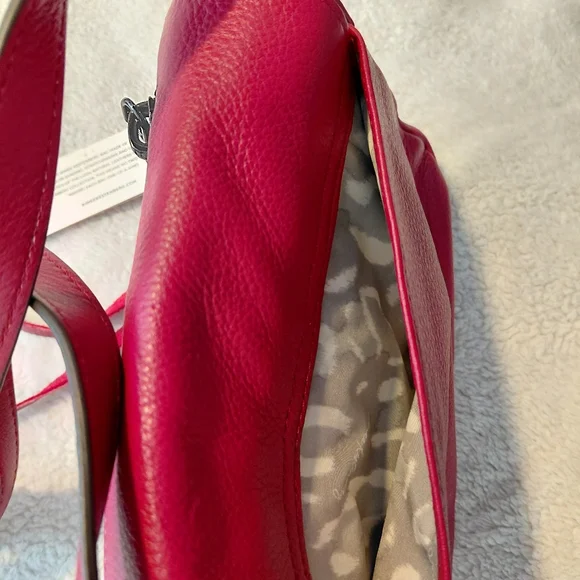 Aimee Kestenberg leather mini crossbody Red with gunmetal hardware. Nwt - Picture 6 of 9